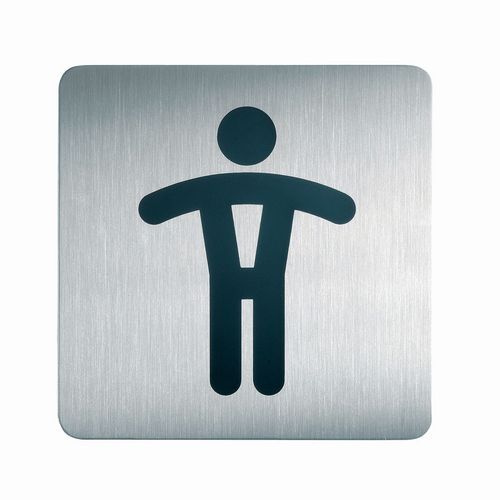 Schickes, quadratisches Piktogramm Toilette ­ Herren