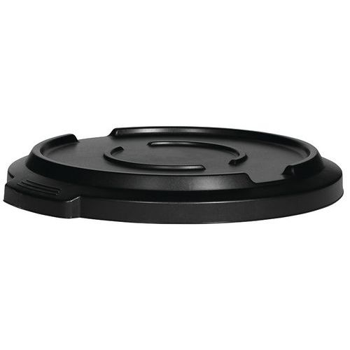 Klippdeckel für runden Behälter - 85 L schwarz - Manutan Expert