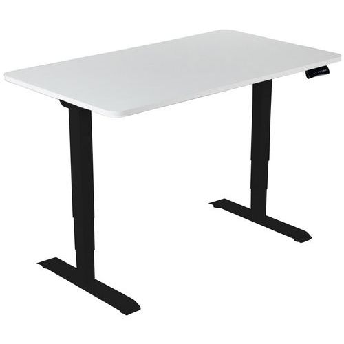 Höhenverstellbarer Schreibtisch, schwarzes Untergestell - Manutan Expert