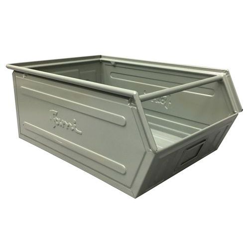 Ablagebox aus Metall - grau lackiertes Modell - Länge 500 bis 700 mm