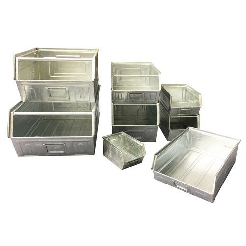 Ablagebox aus Metall - verzinktes Modell - Länge 160 bis 350 mm