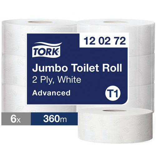 Toilettenpapier Mini und Maxi Jumbo Tork Advanced