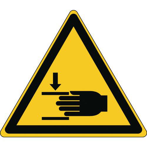 Warnschild, dreieckig - Handverletzungen - steif