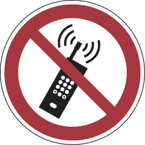Verbotsschild - Aktivieren von Mobiltelefon verboten - Aluminium