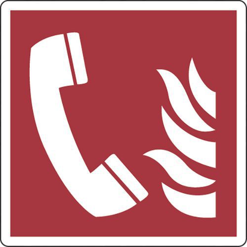 Brandschutz-Schild - Brandmeldetelefon - selbstklebend