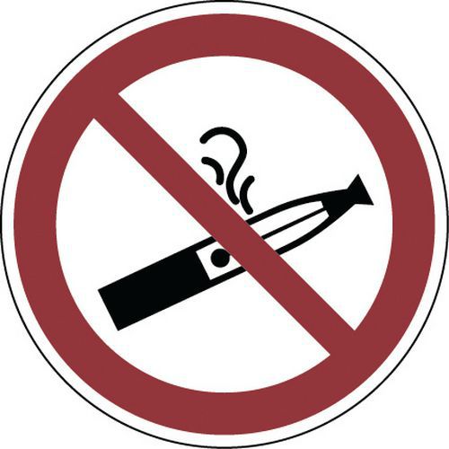 Verbotsschild - Dampfen von E-Zigaretten verboten - selbstklebend