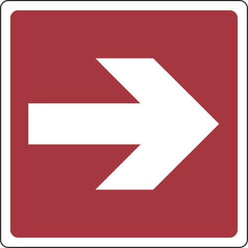 Brandschutz-Schild - Richtungspfeil nach rechts - selbstklebend