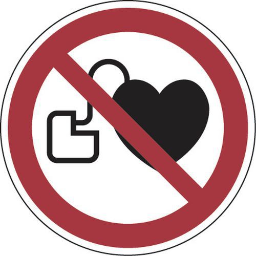 Verbotsschild - Kein Zutritt für Personen mit Herzschrittmacher - Aluminium