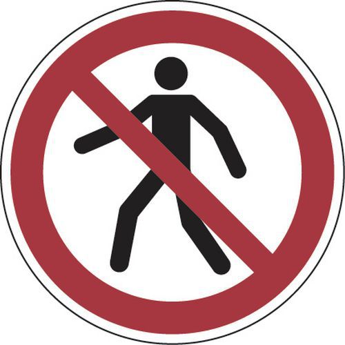 Verbotsschild - Kein Zugang für Fußgänger ­ selbstklebend