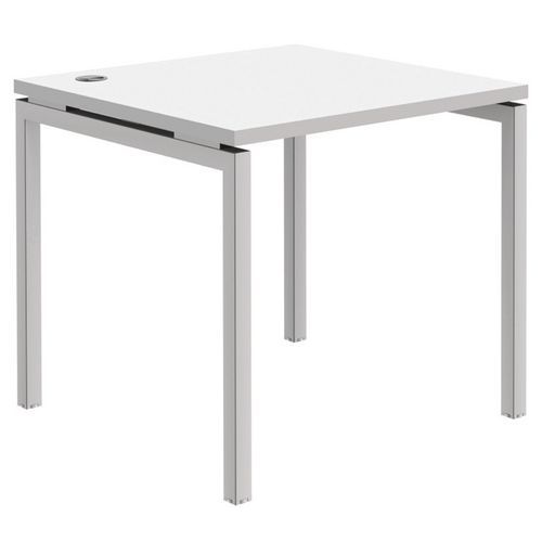 Geradliniger Schreibtisch Open - Weiß/weiß
