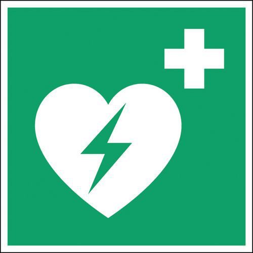 Hinweisschild - Automatisierter externer Defibrillator - steif