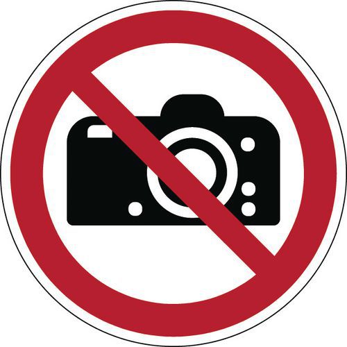 Verbotsschild - Fotografieren verboten - steif