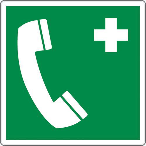 Fluchtwegschild - Notrufsprechstelle - Aluminium Fluchtwegschild - Notrufsprechstelle - Aluminium
