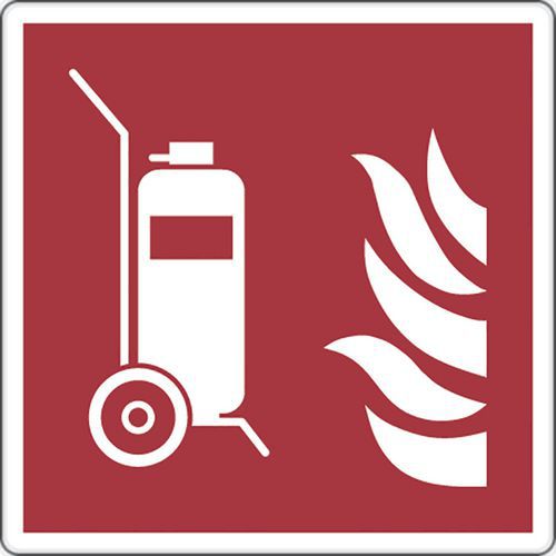 Brandschutzschild - Fahrbarer Feuerlöscher - Aluminium