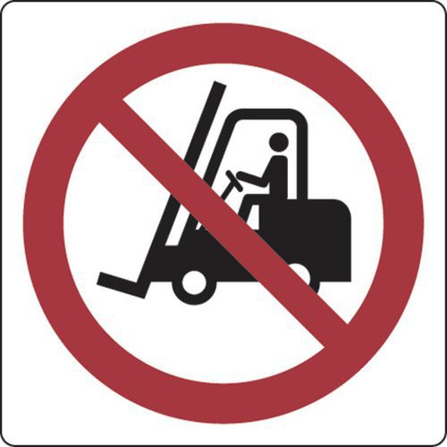 Verbotsschild - Für Flurförderfahrzeuge verboten - Aluminium Verbotsschild - Für Flurförderfahrzeuge verboten - Aluminium