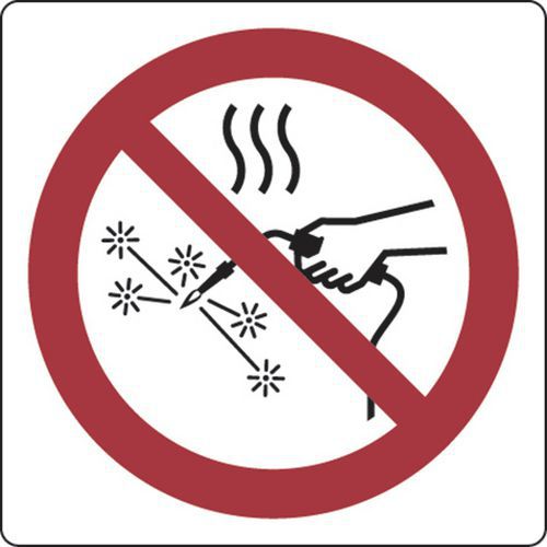 Verbotsschild - Keine wärmeerzeugenden Geräte - Aluminium