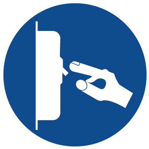 Gebotsschild - Strom abschalten - Aluminium