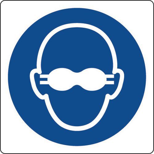 Gebotsschild - Lichtundurchlässigen Augenschutz benutzen - Aluminium