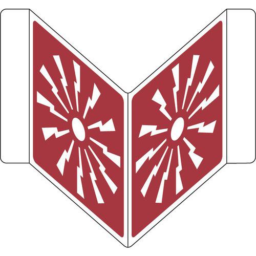 Brandschutzschild - Brandmelder (Winkelschild) - Aluminium