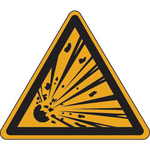 Warnschild - Explosionsgefährliche Stoffe - Aluminium