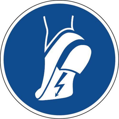 Gebotsschild - Antistatisches Schuhwerk tragen - Aluminium