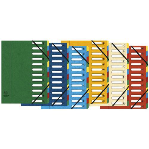 Sortierer mit Fenstern, 12 Fächer - verschiedene Farben - 6 Stück