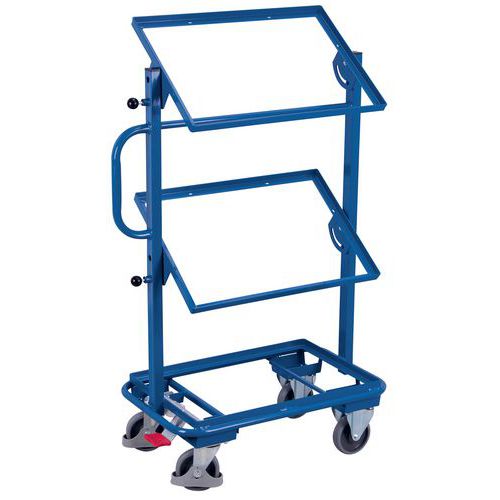 Wagen für Eurobehälter - 610 x 410 mm - Tragkraft 200 kg Wagen für Eurobehälter - 610 x 410 mm - Tragkraft 200 kg