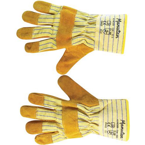 Handschuhe Docker- Leder und Baumwolle - Manutan Expert
