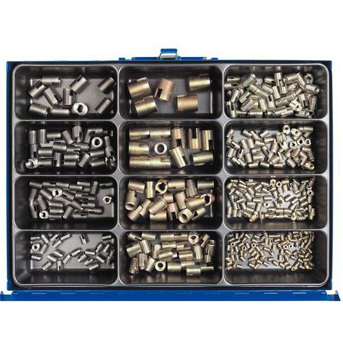 Box mit selbstschneidenden Gewindeeinsätzen Typ 320 Stahl und Edelstahl - 420-teilig Box mit selbstschneidenden Gewindeeinsätzen Typ 320 Stahl und Edelstahl - 420-teilig