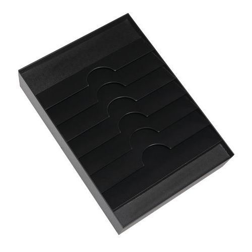 Unterteilungselement für Schubladen, schwarz, A4 - 6 Fächer