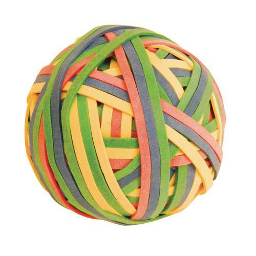 Ball aus 200 Gummibändern - verschiedene Farben