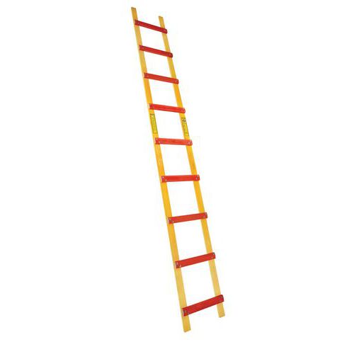 Holz-Dachleiter - 9 bis 15 Sprossen - Abstand 33 cm - Duarib