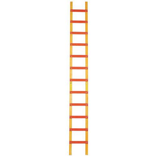 Holz-Dachleiter - 9 bis 15 Sprossen - Abstand 33 cm - Duarib