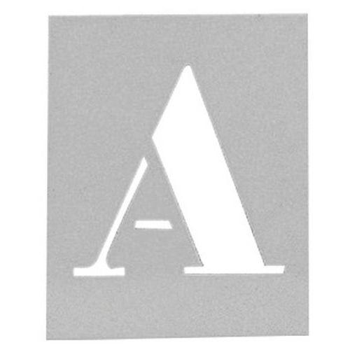 Schriftschablone aus Aluminium - Satz mit 26 Buchstaben