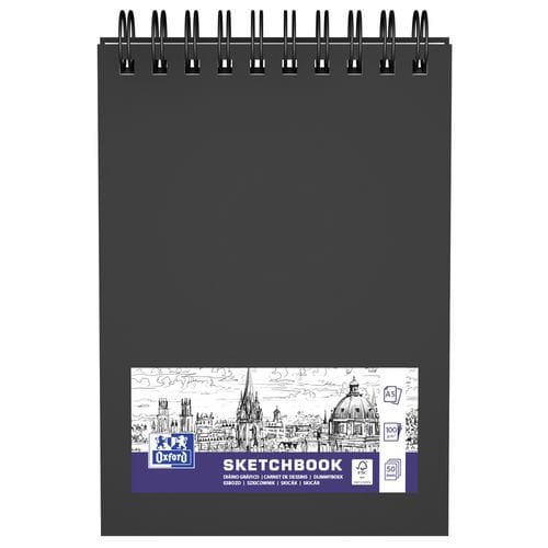 Skizzenbuch Oxford Art, integral 100 S. 100 g schwarz - Oxford