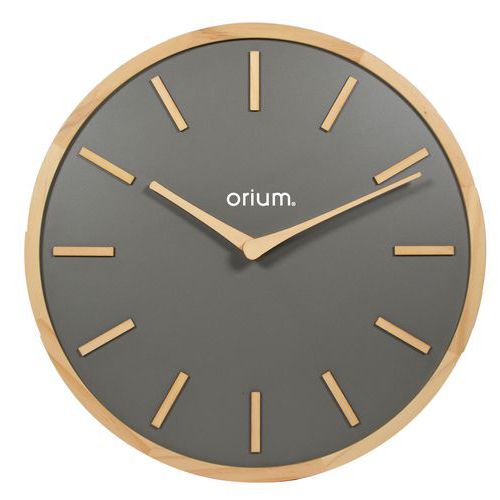 Uhr Elegance 30 cm, Holz, anthrazit - Orium