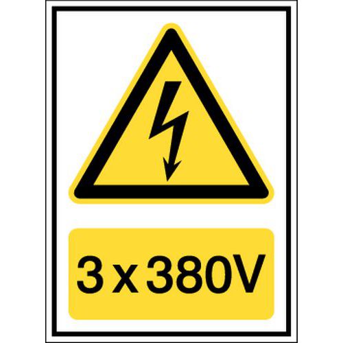 Gefahrenschild „Elektrische Spannung“