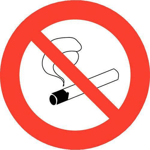 Verbotsschild - „Rauchen verboten“ - starr