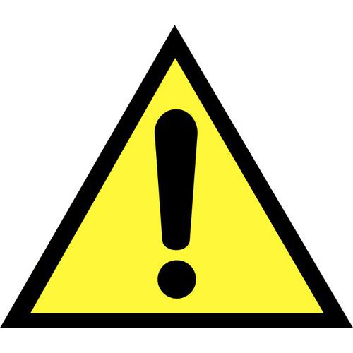 Warnschild - „Allgemeines Warnzeichen“, als Aufkleber