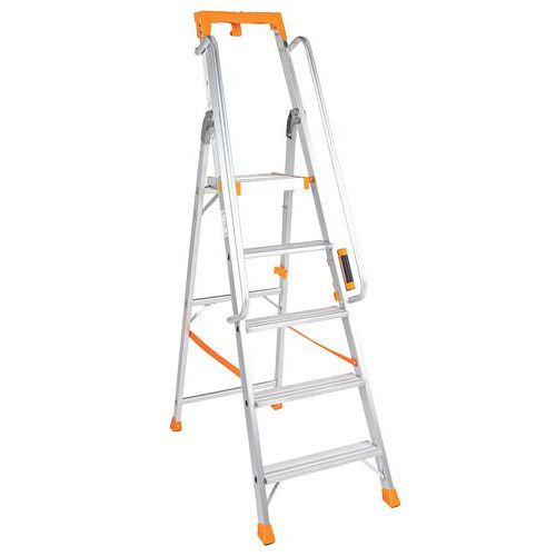 Profitrittleiter aus Aluminium mit Rampe - Manutan Expert