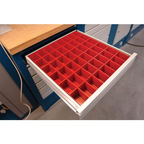 Set Trennelemente für Schublade – Kunststoff - 48 Behälter