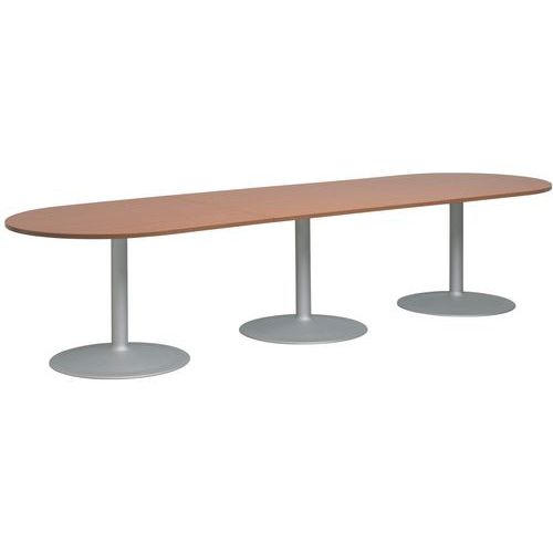 Modularer Tisch oval - Halboval - Säulenfuß