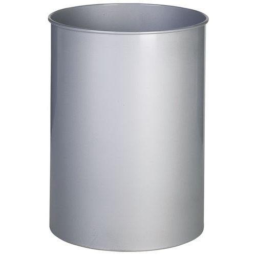Runder Abfallbehälter aus Metall - 15 l
