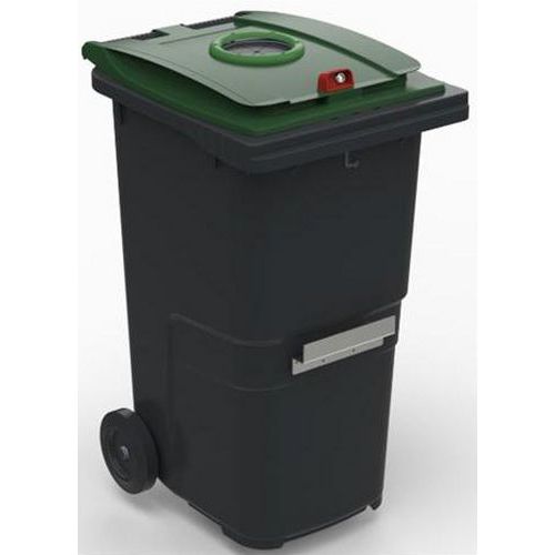Fahrbare Mülltonne zur Mülltrennung - 240 L - Glas