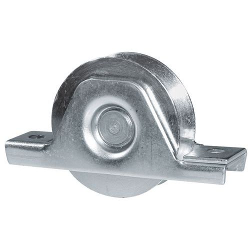 Rad aus verzinktem Stahl mit Innenhalterung - Tragfähigkeit 125 kg Rad aus verzinktem Stahl mit Innenhalterung - Tragfähigkeit 125 kg
