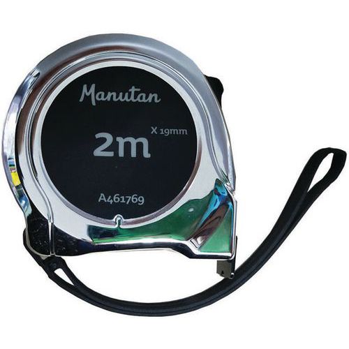 Maßband Ruban 2 und 3 x 19 mm und 5 m x 25 mm - ABS Chrome-Schwarz - Manutan Expert
