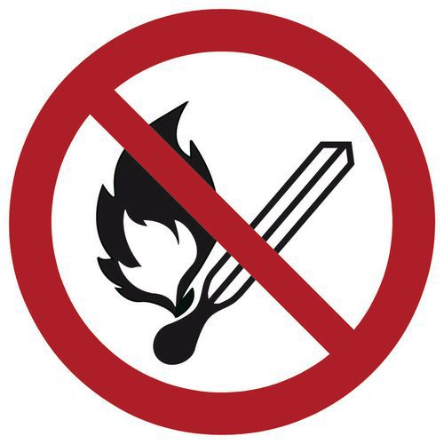 Verbotsschild - Offenes Feuer verboten - Schild
