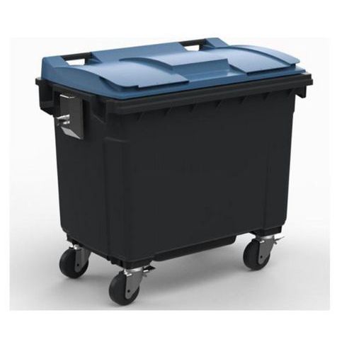 Mobiler Müllcontainer SULO - Hebevorrichtung aus Metall - Mülltrennung - 660 L