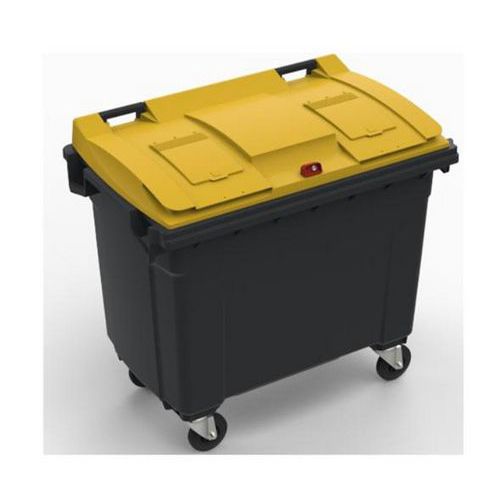 Mobiler Container Plastic Omnium - Spezialdeckel Wiederverwertbare Haushaltsabfälle - 660 L