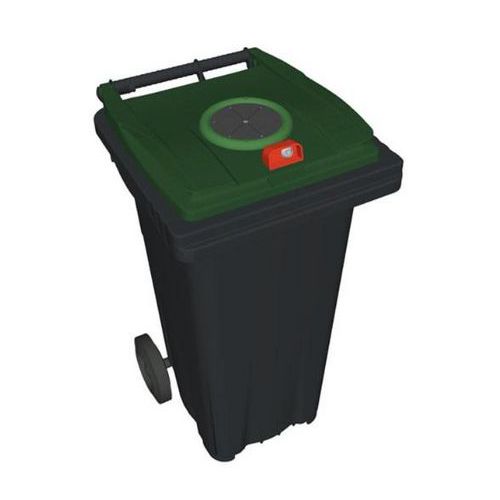 Fahrbare Mülltonne zur Mülltrennung - 120 L - Glas